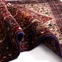 Gholtogh Persian Rug 4'7" x 3'3" - Semi Antique Medallion Crimson, Navy Blue Hand Knotted | detail view | SKU 112325