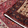 Gholtogh Persian Rug 4'7" x 3'3" - Semi Antique Medallion Crimson, Navy Blue Hand Knotted | pile detail | SKU 112325