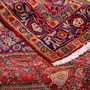 Bijar Persian Rug 5'1" x 3'10" - Semi Antique Medallion Crimson, Navy Blue Hand Knotted | corner detail | SKU 112327