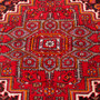 Gholtogh Persian Rug 5x3 ft - Semi Antique Medallion (Toranj), Geometric Crimson, Dark Red, Burgundy Hand Knotted | side view | SKU 112328