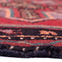 Zanjan Persian Rug 7'1" x 3'1" - Semi Antique Medallion Navy Blue, Crimson Hand Knotted | side view | SKU 112330