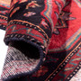 Zanjan Persian Rug 7x3 ft - Semi Antique Medallion (Toranj), Geometric Dark Red, Crimson, Navy Blue Hand Knotted | detail view | SKU 112330