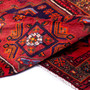 Zanjan Persian Rug 6'3" x 4'3" - Semi Antique Medallion Navy Blue, Crimson Hand Knotted | detail view | SKU 112331