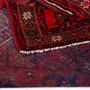 Zanjan Persian Rug 6'3" x 4'3" - Semi Antique Medallion Navy Blue, Crimson Hand Knotted | corner detail | SKU 112331
