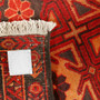 Meshkin Persian Rug 11'0" x 4'8" - Semi Antique Geometric Crimson, Green Hand Knotted | full view | SKU 110040