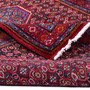 Zanjan Persian Rug 9'8" x 6'5" - Semi Antique Medallion Navy Blue, Crimson Hand Knotted | corner detail | SKU 112332