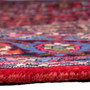 Zanjan Persian Rug 9x6 ft - Semi Antique Medallion Navy Blue, Crimson Hand Knotted | side view | SKU 112333