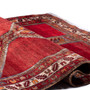 Azerbaijan Persian Rug 13x3 ft - Semi Antique Medallion Red, Cream Hand Knotted | detail view | SKU 112334
