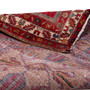 Azerbaijan Persian Rug 13'1" x 3'7" - Semi Antique Medallion Red, Cream Hand Knotted | corner detail | SKU 112334