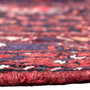 Zanjan Persian Rug 8'6" x 4'12" - Semi Antique Medallion Navy Blue, Crimson Hand Knotted | back view | SKU 112337