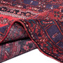 Zanjan Persian Rug 8x4 ft - Semi Antique Medallion (Toranj), Herati (Mahi) Madder Red, Navy Blue, Burgundy Hand Knotted | detail view | SKU 112337