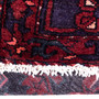 Zanjan Persian Rug 8x4 ft - Semi Antique Medallion (Toranj), Herati (Mahi) Madder Red, Navy Blue, Burgundy Hand Knotted | pile detail | SKU 112337