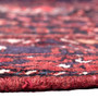Zanjan Persian Rug 10x5 ft - Semi Antique Medallion Toranj, Herati Mahi Madder Red, Navy Blue, Dark Red Hand Knotted | side view | SKU 112338