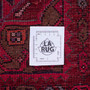 Songhor Persian Rug 9'8" x 5'2" - Semi Antique Geometric Red, Blue Hand Knotted | full view | SKU 112339