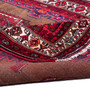 Songhor Persian Rug 9'8" x 5'2" - Semi Antique Geometric Red, Blue Hand Knotted | corner detail | SKU 112339