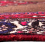Zanjan Persian Rug 9'7" x 5'5" - Semi Antique Medallion Navy Blue, Crimson Hand Knotted | side view | SKU 112340