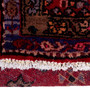 Zanjan Persian Rug 7'5" x 3'11" - Semi Antique Medallion Navy Blue, Crimson Hand Knotted | pile detail | SKU 112342