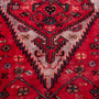 Zanjan Persian Rug 7'5" x 3'11" - Semi Antique Medallion Navy Blue, Crimson Hand Knotted | back view | SKU 112342