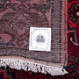 Zanjan Persian Rug 6'6" x 4'1" - Semi Antique Medallion Navy Blue, Crimson Hand Knotted | full view | SKU 112345