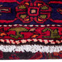 Zanjan Persian Rug 9'8" x 5'1" - Semi Antique Medallion Navy Blue, Crimson Hand Knotted | pile detail | SKU 112349