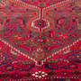 Zanjan Persian Rug 9'8" x 5'1" - Semi Antique Medallion Navy Blue, Crimson Hand Knotted | side view | SKU 112349