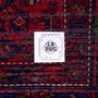 Zanjan Persian Rug 9x5 ft - Semi Antique Medallion Navy Blue, Crimson Hand Knotted | full view | SKU 112349