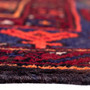 Zanjan Persian Rug 7x5 ft - Semi Antique Medallion Navy Blue, Crimson Hand Knotted | back view | SKU 112351