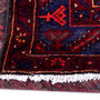 Zanjan Persian Rug 7x5 ft - Semi Antique Medallion Navy Blue, Crimson Hand Knotted | pile detail | SKU 112351