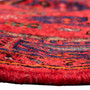 Zanjan Persian Rug 7'1" x 4'6" - Semi Antique Medallion Navy Blue, Crimson Hand Knotted | back view | SKU 112352