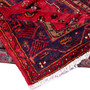 Zanjan Persian Rug 7'1" x 4'6" - Semi Antique Medallion Navy Blue, Crimson Hand Knotted | detail view | SKU 112352