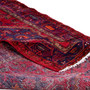 Zanjan Persian Rug 7'1" x 4'6" - Semi Antique Medallion Navy Blue, Crimson Hand Knotted | corner detail | SKU 112352