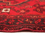 Khamseh Persian Rug 9x3 ft - Semi Antique Medallion Navy Blue, Crimson Hand Knotted | side view | SKU 110100