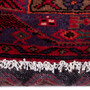 Zanjan Persian Rug 7'1" x 4'7" - Semi Antique Medallion Navy Blue, Crimson Hand Knotted | pile detail | SKU 112353