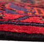 Zanjan Persian Rug 7'1" x 4'7" - Semi Antique Medallion Navy Blue, Crimson Hand Knotted | back view | SKU 112353