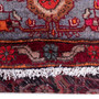 Zanjan Persian Rug 7'9" x 5'1" - Semi Antique Medallion Navy Blue, Crimson Hand Knotted | pile detail | SKU 112356