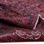 Sharabian Persian Rug 9'8" x 6'11" - Semi Antique Medallion Black, Navy Blue Hand Knotted | corner detail | SKU 112357