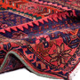 Zanjan Persian Rug 6'11" x 4'7" - Semi Antique Medallion Navy Blue, Crimson Hand Knotted | detail view | SKU 112358