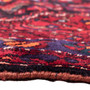 Zanjan Persian Rug 9x5 ft - Semi Antique Medallion (Toranj), Herati (Mahi) Dark Red, Navy Blue, Crimson Hand Knotted | back view | SKU 112359