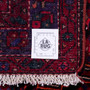 Zanjan Persian Rug 9'7" x 5'5" - Semi Antique Medallion Navy Blue, Crimson Hand Knotted | full view | SKU 112359