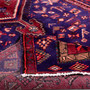 Zanjan Persian Rug 9x4 ft - Semi Antique Medallion Toranj, Herati Mahi Madder Red, Navy Blue, Crimson Hand Knotted | corner detail | SKU 112361