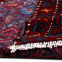 Zanjan Persian Rug 8'6" x 5'4" - Semi Antique Medallion Navy Blue, Crimson Hand Knotted | pile detail | SKU 112365