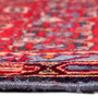 Zanjan Persian Rug 8x2 ft - Semi Antique Herati (Mahi), Geometric Madder Red, Navy Blue, Cream Hand Knotted | back view | SKU 112366