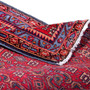 Zanjan Persian Rug 8x2 ft - Semi Antique Herati (Mahi), Geometric Madder Red, Navy Blue, Cream Hand Knotted | corner detail | SKU 112366