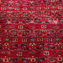 Zanjan Persian Rug 8'0" x 2'7" - Semi Antique Medallion Navy Blue, Crimson Hand Knotted | side view | SKU 112366