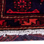 Zanjan Persian Rug 9x4 ft - Semi Antique Medallion Navy Blue, Crimson Hand Knotted | pile detail | SKU 112370