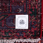 Zanjan Persian Rug 8x4 ft - Semi Antique Medallion Navy Blue, Crimson Hand Knotted | full view | SKU 112371