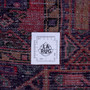 Zanjan Persian Rug 7x4 ft - Semi Antique Medallion Navy Blue, Crimson Hand Knotted | full view | SKU 112372