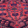 Zanjan Persian Rug 7'7" x 4'5" - Semi Antique Medallion Navy Blue, Crimson Hand Knotted | side view | SKU 112372