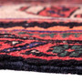 Zanjan Persian Rug 7'5" x 2'11" - Semi Antique Medallion Navy Blue, Crimson Hand Knotted | back view | SKU 112374
