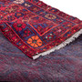 Zanjan Persian Rug 6x4 ft - Semi Antique Medallion Navy Blue, Crimson Hand Knotted | corner detail | SKU 112375